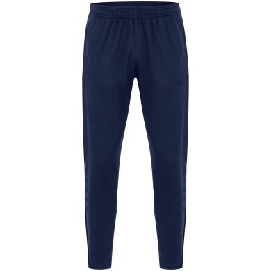 JAKO Training Pants (Polyester Pants) Power (elastic, side pockets with zipper) long navy blue Men