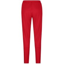 JAKO Training Pants (Polyester Pants) Power (elastic, side pockets with zipper) long red/white Women