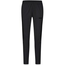 JAKO Training Pants (Polyester Pants) Power (elastic, side pockets with zipper) long black Women