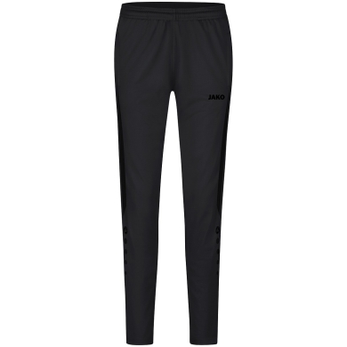 JAKO Training Pants (Polyester Pants) Power (elastic, side pockets with zipper) long black Women