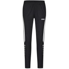 JAKO Training Pants (Polyester Pants) Power (elastic, side pockets with zipper) long black/white Women