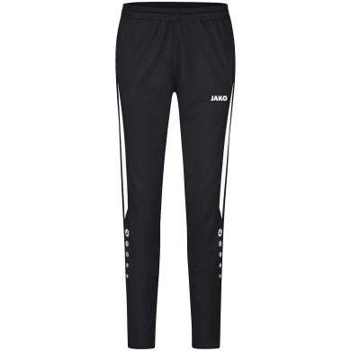 JAKO Training Pants (Polyester Pants) Power (elastic, side pockets with zipper) long black/white Women