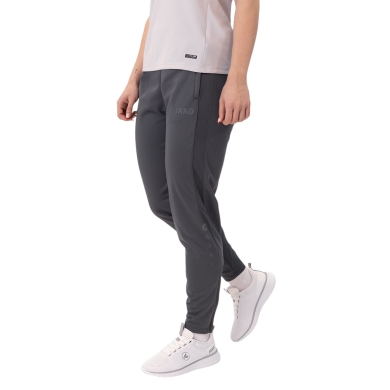 JAKO Training Trousers (Polyester Trousers) Power (elastic, side pockets with zip) long anthracite grey ladies