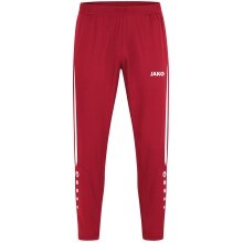 JAKO Sport and Leisure Trousers Power (Stretch-Micro-Twill) long red/white Men