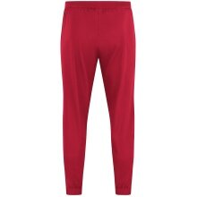 JAKO Sport and Leisure Trousers Power (Stretch-Micro-Twill) long red/white Men