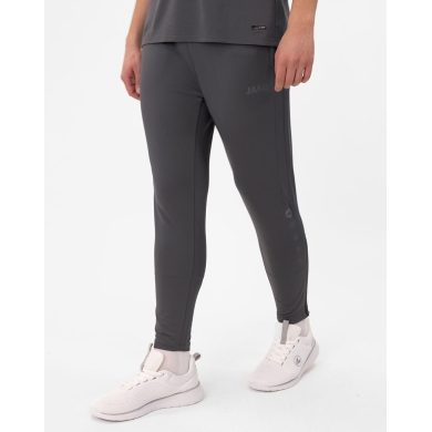 JAKO Training Trousers Power (Stretch-Knit-Polyester, Side Pockets with Zip) Long Anthracite Grey Men