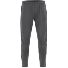 JAKO Power Training Trousers (Stretch Knit Polyester, Side Pockets with Zipper) Long Anthracite Grey Kids