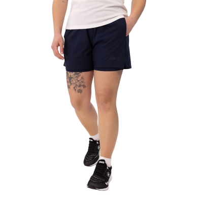 JAKO Training Shorts Short Power 2in1 (elastic waistband) short navy blue ladies