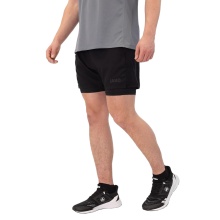 JAKO Training Shorts Short Power 2in1 (elastic waistband) short black men's