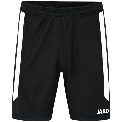 JAKO Training Shorts Power (Polyester Interlock, elastic, durable) short black/white Kids