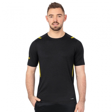 JAKO Sport T-shirt Challenge - Polyester-Stretch-Jersey - black/yellow Men