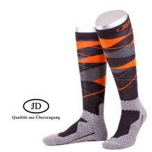 JD Knee Socks All Season ThermoCool Riding Socks (Argyle Pattern) grey/orange Men - 1 Pair