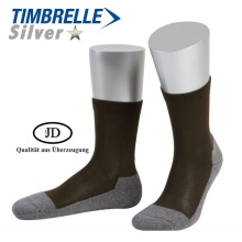 JD Functional Sock Crew Winter Silver Ions Hunting Sock Olive Green/Grey - 1 Pair