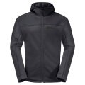 Jack Wolfskin Fleece Jacket Hirschberg Hooded Fullzip Phantom Grey Men