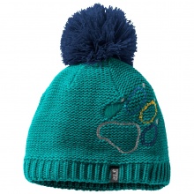 Jack Wolfskin Beanie (Pom Pom) Paw Knit Ocean Green Kids