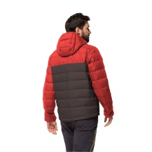 Jack Wolfskin Winter Down Jacket Ather Down Hoody (Hood, windproof, water-repellent) red/wine red Men