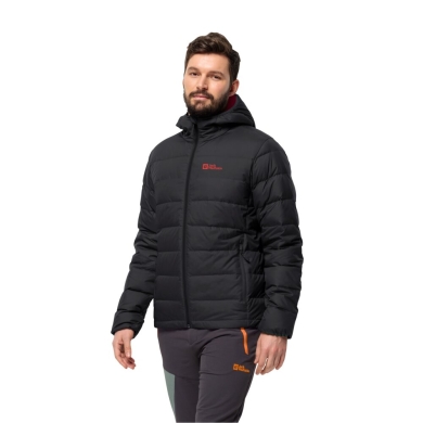 Jack Wolfskin Winter Down Jacket Ather Down Hoody (Hood, windproof, water-repellent) phantom grey Men