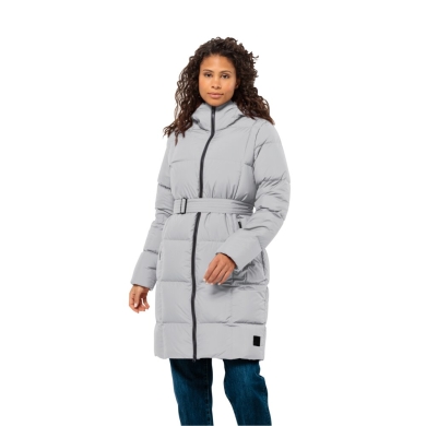 Jack Wolfskin Winter Down Coat Frozen Lake Coat 2023 (windproof, water-repellent, breathable) light grey Women