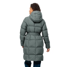 Jack Wolfskin Winter Down Coat Frozen Lake Coat 2024 (windproof, water-repellent, breathable) dark green Ladies