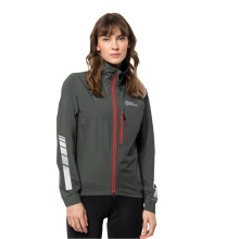 Jack Wolfskin Bicycle Rain Jacket Morobbia 2.5-Layers (waterproof, windproof) dark green ladies