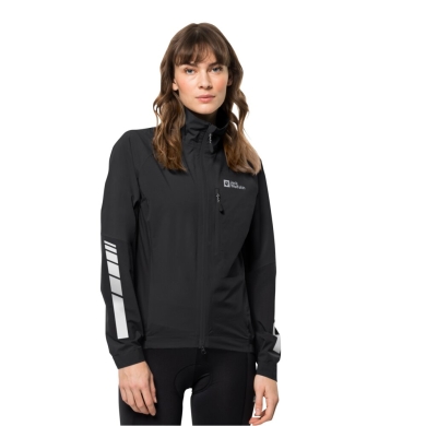 Jack Wolfskin Bicycle Rain Jacket Morobbia 2.5-Layers (waterproof, windproof) black ladies