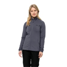 Jack Wolfskin Fleece Jacket Baiselberg (elastic, quick-drying, breathable) dark grey Women