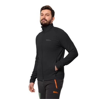 Jack Wolfskin Fleece Jacket Baiselberg (elastic, quick-drying, breathable) black Men