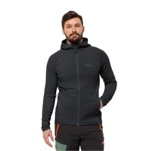 Jack Wolfskin Fleece Jacket Baiselberg Hooded Full Zip (Hood, elastic, quick-drying) black Men