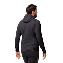 Jack Wolfskin Fleece Jacket Baiselberg Hooded Full Zip (Hood, Elastic, Quick-drying) Phantom Grey Men