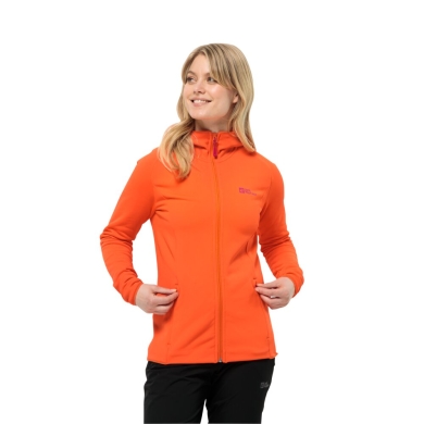 Jack Wolfskin Fleece Jacket Baiselberg Hooded Full Zip (Hood, elastic, quick-drying) orange Women