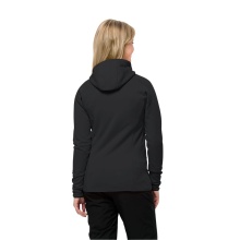 Jack Wolfskin Fleece Jacket Baiselberg Hooded Full Zip (Hood, Elastic, Quick-drying) Black Women