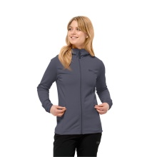 Jack Wolfskin Fleece Jacket Baiselberg Hooded Full Zip (Hood, elastic, quick-drying) grey Women