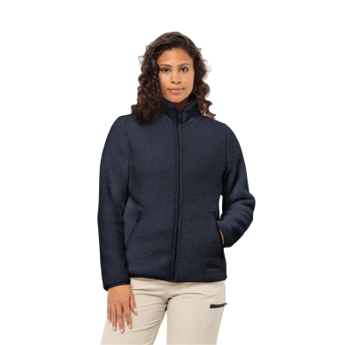 Jack Wolfskin Fleece Jacket High Curl (Sherpa Fleece, warm, breathable) midnight blue ladies