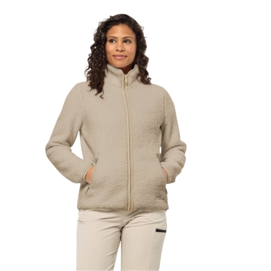 Jack Wolfskin High Curl Fleece Jacket (Sherpa Fleece, warm, breathable) light brown Ladies