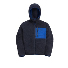 Jack Wolfskin Fleece Jacket Ice Curl Hood (soft, warm, breathable) navy blue Kids