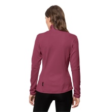 Jack Wolfskin Fleece Jacket Peak Grid Fleece (with stand-up collar, warm, elastic) burgundy Women