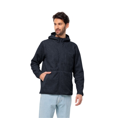 Jack Wolfskin Fleece Jacket Tannenspur Hooded (Hood, quick-drying, breathable) navy blue Men