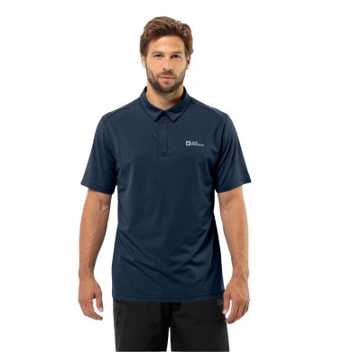 Jack Wolfskin Leisure Polo Delgami (odour-resistant, breathable) midnight blue men's