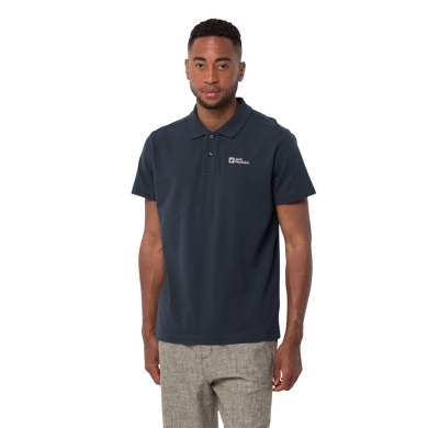 Jack Wolfskin Essential Leisure Polo (Organic Cotton) Night Blue Men's