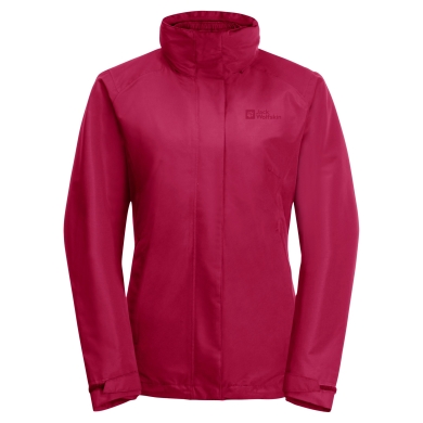 Jack Wolfskin All-Season Jacket Geisshorn 3in1 (water/windproof, breathable, warm) cranberry red Women