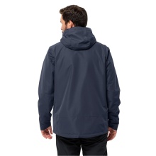 Jack Wolfskin All-Season Jacket Luntal 3in1 (waterproof, windproof, with fleece inner jacket) navy blue Men