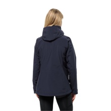 Jack Wolfskin All-Season Jacket Luntal 3in1 (waterproof, windproof, with fleece inner jacket) navy blue Women