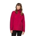 Jack Wolfskin All-Season Jacket Moonrise 3in1 (waterproof, windproof, with fleece inner jacket) cranberry red Women