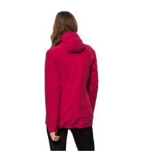 Jack Wolfskin All-Season Jacket Moonrise 3in1 (waterproof, windproof, with fleece inner jacket) cranberry red Women