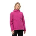 Jack Wolfskin All-Season Jacket Moonrise 3in1 (waterproof, windproof, with fleece inner jacket) magenta Women