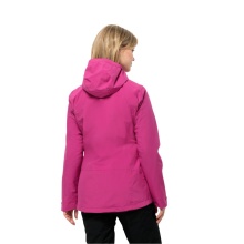 Jack Wolfskin All-Season Jacket Moonrise 3in1 (waterproof, windproof, with fleece inner jacket) magenta Women