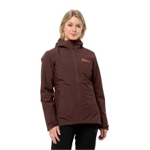 Jack Wolfskin All-Season Jacket Moonrise 3in1 (waterproof, windproof, with fleece inner jacket) burgundy Women