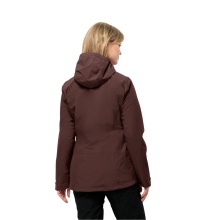 Jack Wolfskin All-Season Jacket Moonrise 3in1 (waterproof, windproof, with fleece inner jacket) burgundy Women