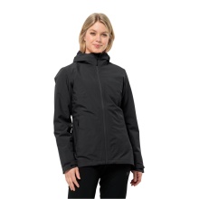 Jack Wolfskin All-Season Jacket Moonrise 3in1 (waterproof, windproof, with fleece inner jacket) black Women