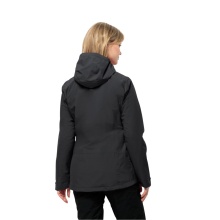 Jack Wolfskin All-Season Jacket Moonrise 3in1 (waterproof, windproof, with fleece inner jacket) black Women